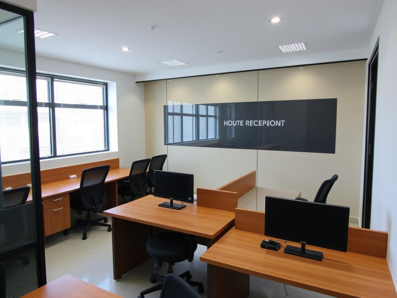 Office workspace interior